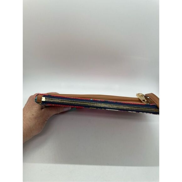 Spartina Little Bermuda Wristlet Wallet Canvas and Leather - Picture 3 of 14